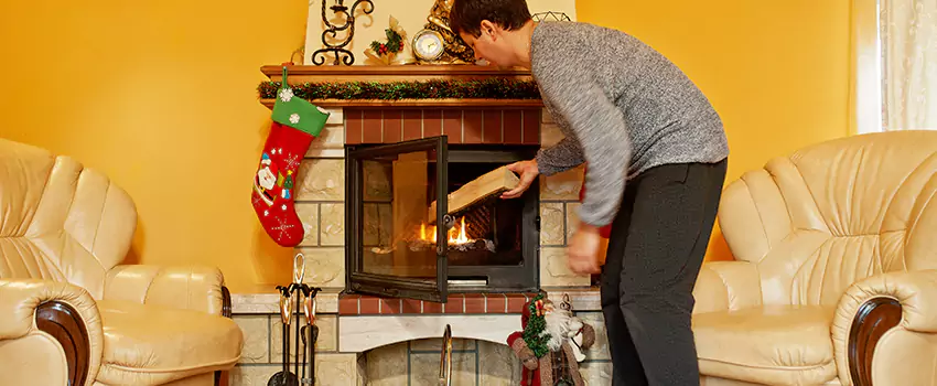 Rusted Metal Fireplace Restoration in McNair, Virginia